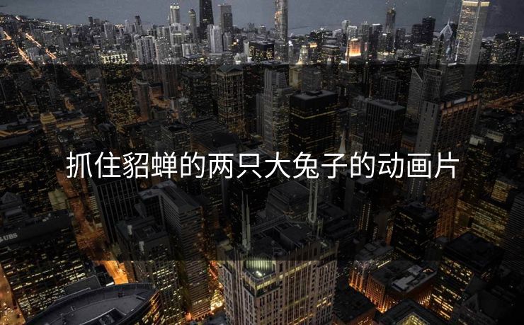 抓住貂蝉的两只大兔子的动画片