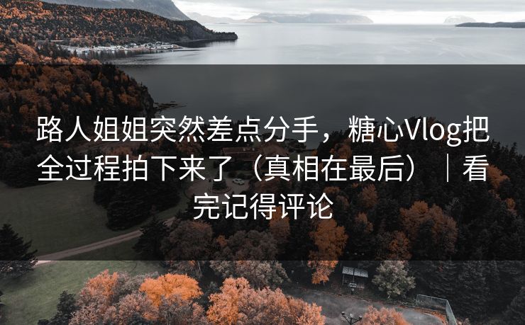 路人姐姐突然差点分手,糖心Vlog把全过程拍下来了(真相在最后)|看完记得评论 路人姐姐突然差点分手,糖心Vlog把全过程拍下来了(真相在最后)|看完记得评论
